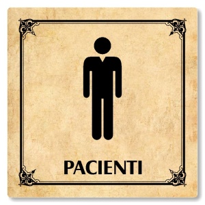 WC muži pacienti, 80x80mm, pergamen, Nebraska